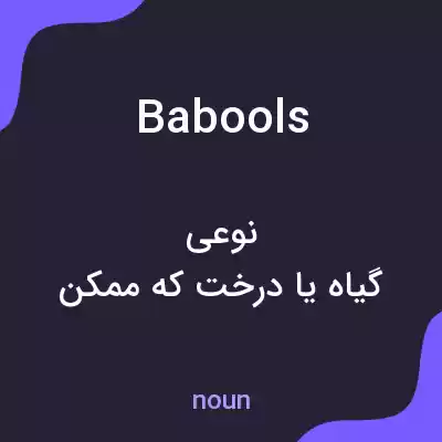 معنی babools به فارسی معنی babools به فارسی