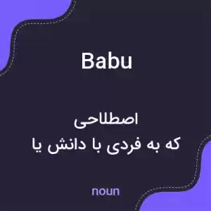 معنی babu به فارسی معنی babu به فارسی