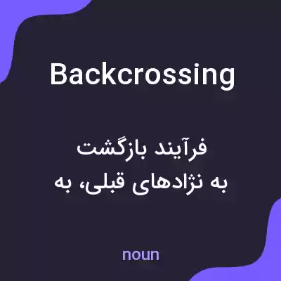 معنی backcrossing به فارسی معنی backcrossing به فارسی