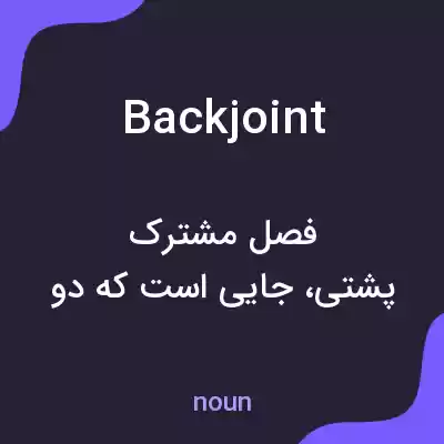 معنی backjoint به فارسی معنی backjoint به فارسی