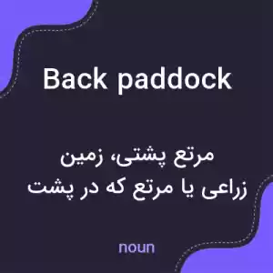 معنی back paddock به فارسی معنی back paddock به فارسی