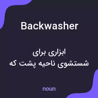 معنی backwasher به فارسی