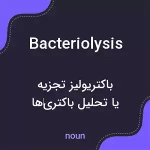 معنی bacteriolysis به فارسی