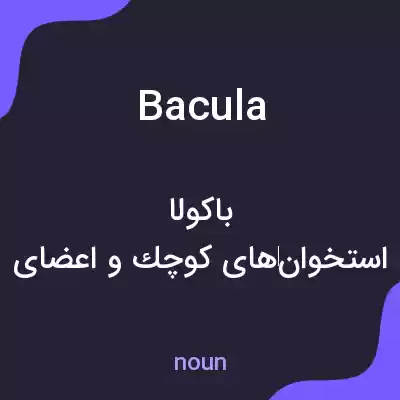 معنی bacula به فارسی معنی bacula به فارسی
