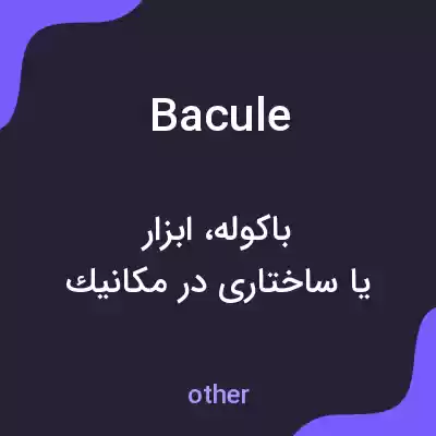 معنی bacule به فارسی معنی bacule به فارسی
