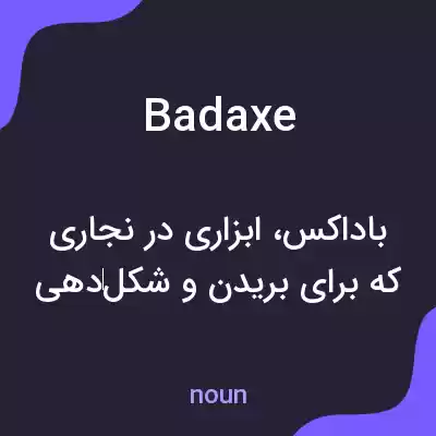معنی badaxe به فارسی معنی badaxe به فارسی
