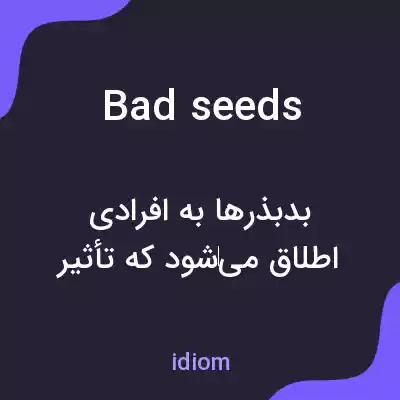 معنی bad seeds به فارسی معنی bad seeds به فارسی