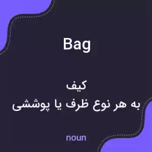 معنی bag به فارسی معنی bag به فارسی