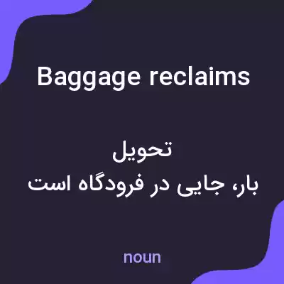 معنی baggage reclaims به فارسی
