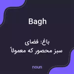 معنی bagh به فارسی