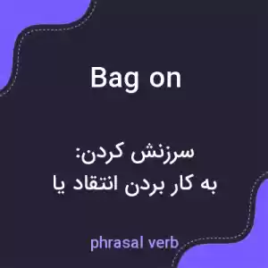 معنی bag on به فارسی معنی bag on به فارسی