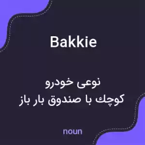 معنی bakkie به فارسی معنی bakkie به فارسی
