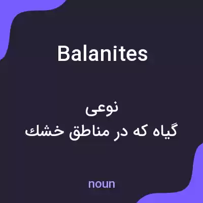 معنی balanites به فارسی معنی balanites به فارسی