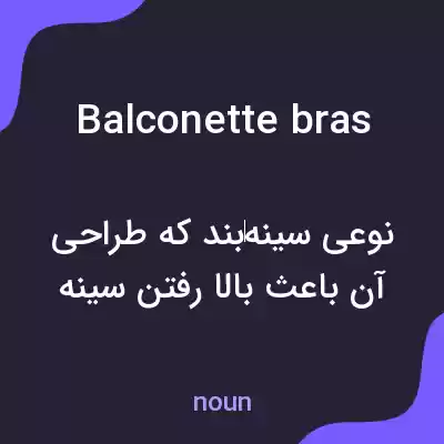 معنی balconette bras به فارسی معنی balconette bras به فارسی