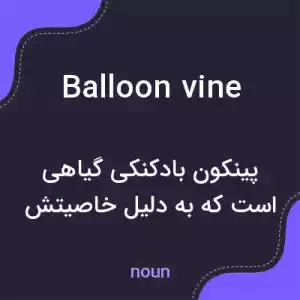 معنی balloon vine به فارسی
