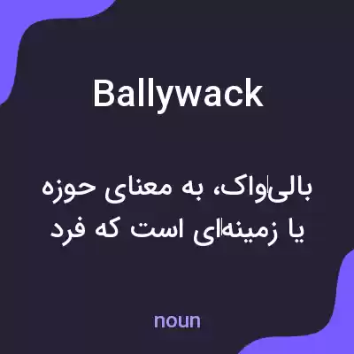 معنی ballywack به فارسی معنی ballywack به فارسی