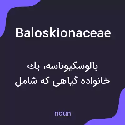 معنی baloskionaceae به فارسی معنی baloskionaceae به فارسی