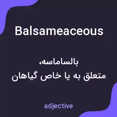 معنی balsameaceous به فارسی معنی balsameaceous به فارسی