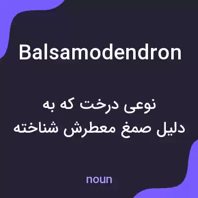 معنی balsamodendron به فارسی معنی balsamodendron به فارسی