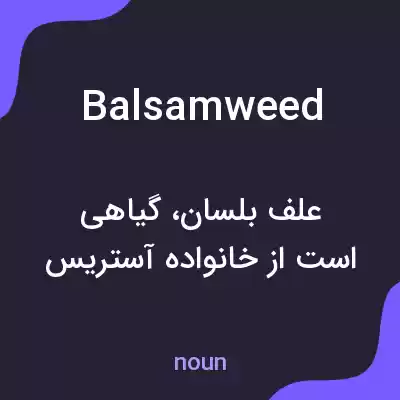 معنی balsamweed به فارسی معنی balsamweed به فارسی