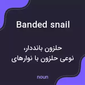معنی banded snail به فارسی معنی banded snail به فارسی