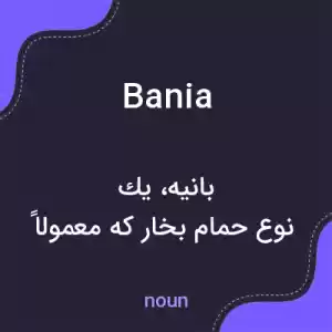 معنی bania به فارسی معنی bania به فارسی