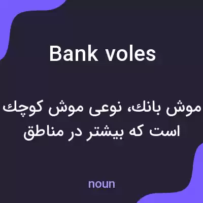 معنی bank voles به فارسی معنی bank voles به فارسی