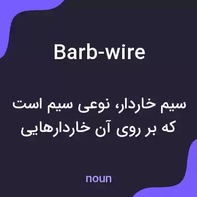 معنی barb-wire به فارسی معنی barb-wire به فارسی