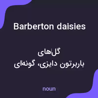 معنی barberton daisies به فارسی معنی barberton daisies به فارسی