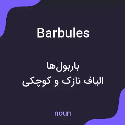 معنی barbules به فارسی معنی barbules به فارسی
