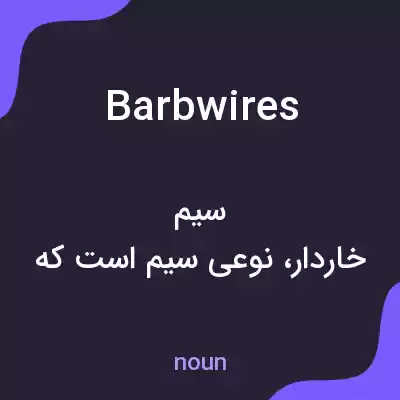 معنی barbwires به فارسی معنی barbwires به فارسی