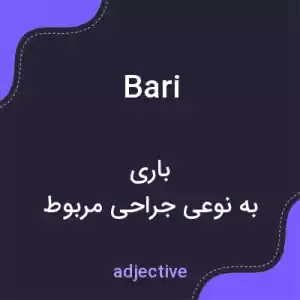 معنی bari به فارسی معنی bari به فارسی