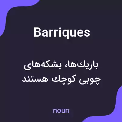 معنی barriques به فارسی معنی barriques به فارسی