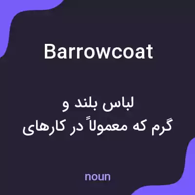 معنی barrowcoat به فارسی معنی barrowcoat به فارسی