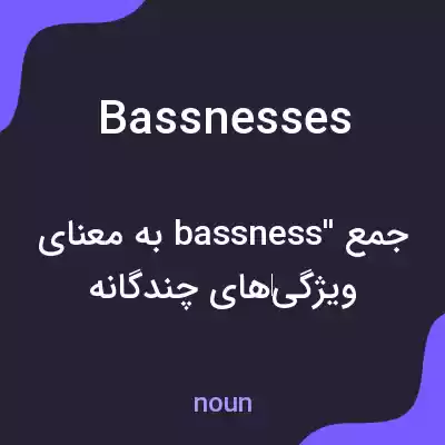 معنی bassnesses به فارسی
