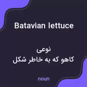 معنی batavian lettuce به فارسی معنی batavian lettuce به فارسی