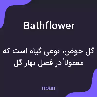 معنی bathflower به فارسی معنی bathflower به فارسی