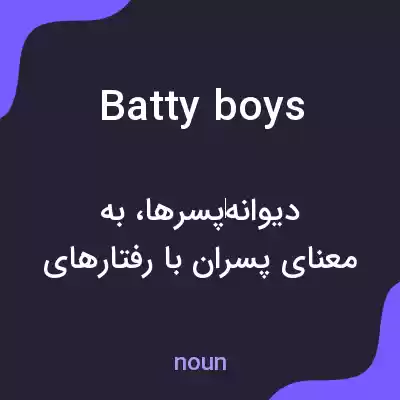 معنی batty boys به فارسی معنی batty boys به فارسی