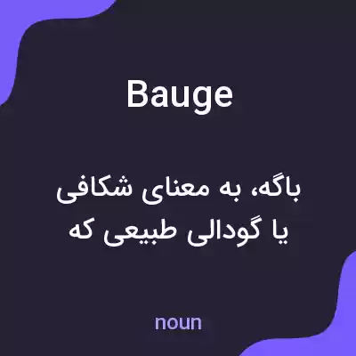 معنی bauge به فارسی معنی bauge به فارسی