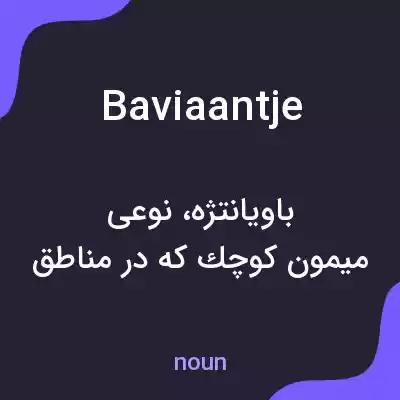 معنی baviaantje به فارسی معنی baviaantje به فارسی