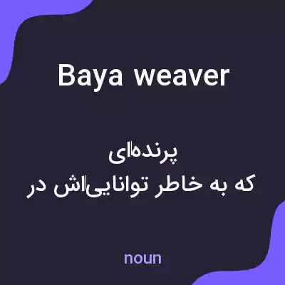 معنی baya weaver به فارسی معنی baya weaver به فارسی