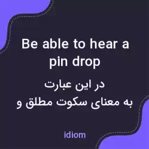 معنی be able to hear a pin drop به فارسی معنی be able to hear a pin drop به فارسی