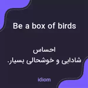 معنی be a box of birds به فارسی معنی be a box of birds به فارسی