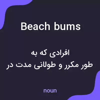معنی beach bums به فارسی معنی beach bums به فارسی