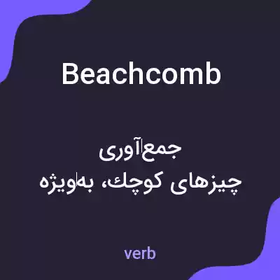 معنی beachcomb به فارسی معنی beachcomb به فارسی