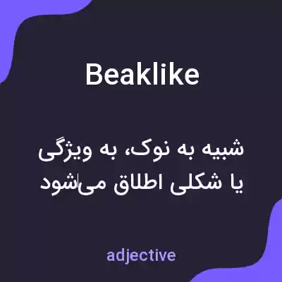 معنی beaklike به فارسی معنی beaklike به فارسی