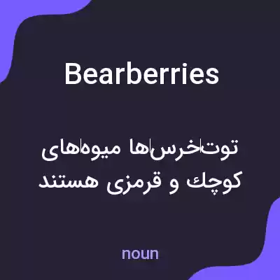 معنی bearberries به فارسی معنی bearberries به فارسی