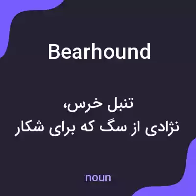 معنی bearhound به فارسی معنی bearhound به فارسی