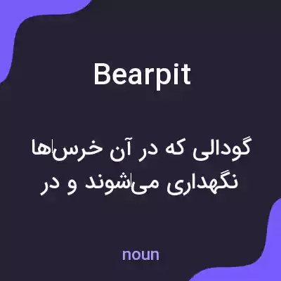 معنی bearpit به فارسی