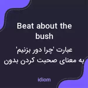 معنی beat about the bush به فارسی معنی beat about the bush به فارسی